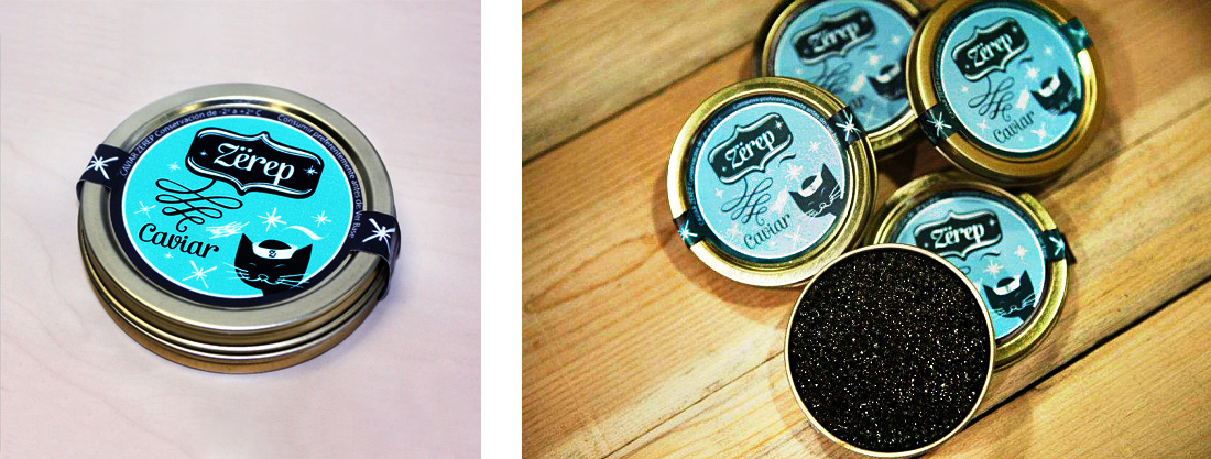 Diseño de packaging, lata de caviar 