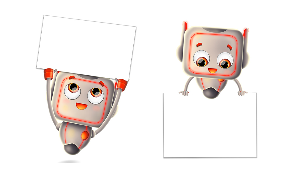 Diseño de mascota Microsoft Office, poses 4