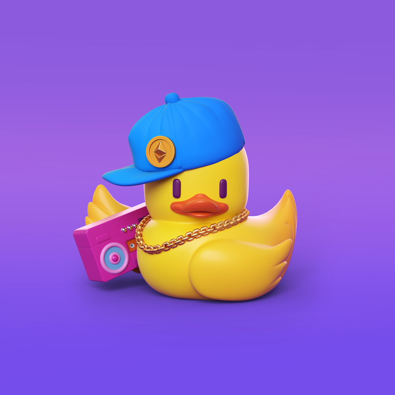 Diseño de mascota Pato de Goma para plataforma digital. Diseño de personajes, personaje 13