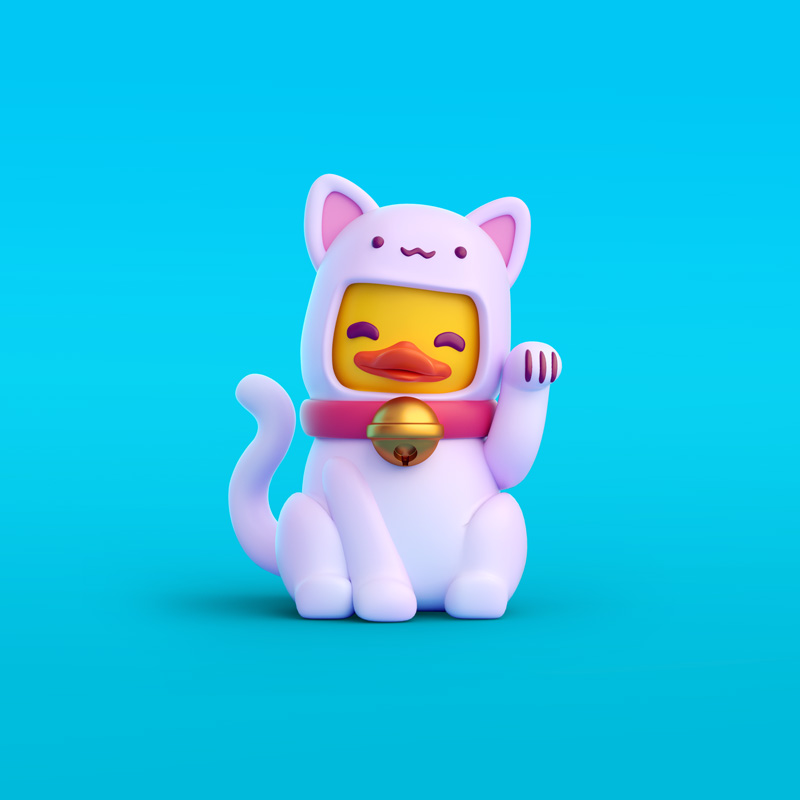 Diseño de mascota Pato de Goma para plataforma digital. Diseño de personajes, personaje 16