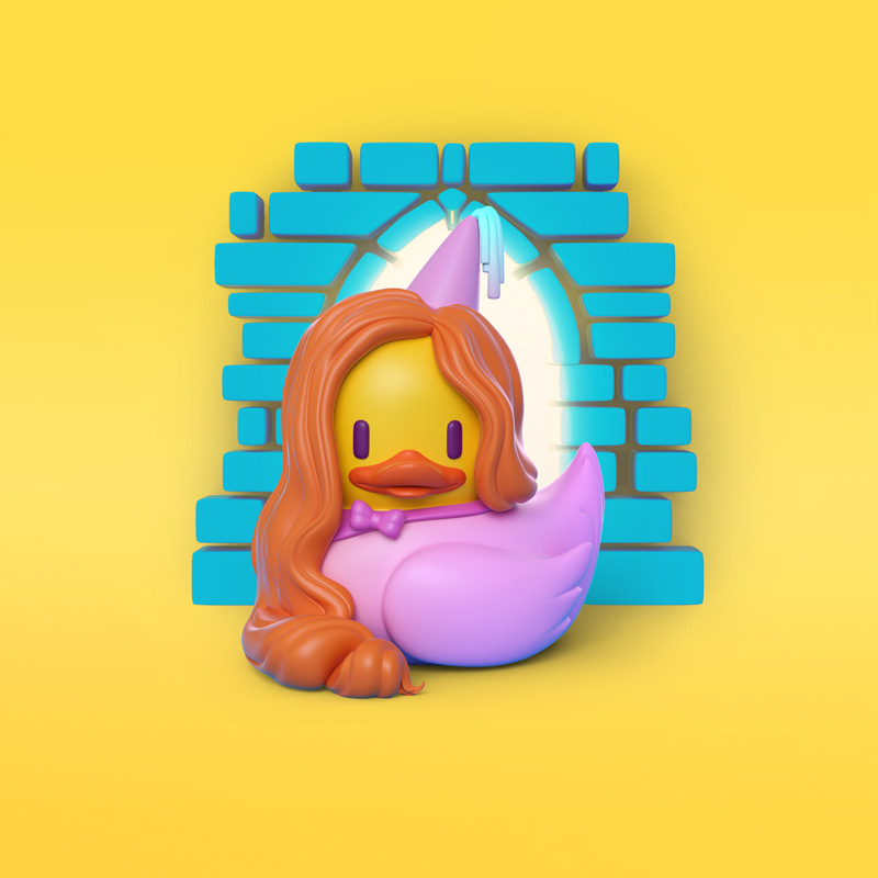 Diseño de mascota Pato de Goma para plataforma digital. Diseño de personajes, personaje 17