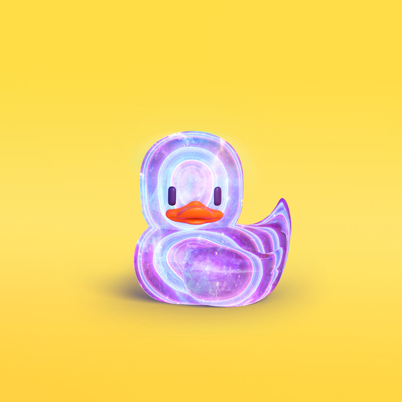 Diseño de mascota Pato de Goma para plataforma digital. Diseño de personajes, personaje 22
