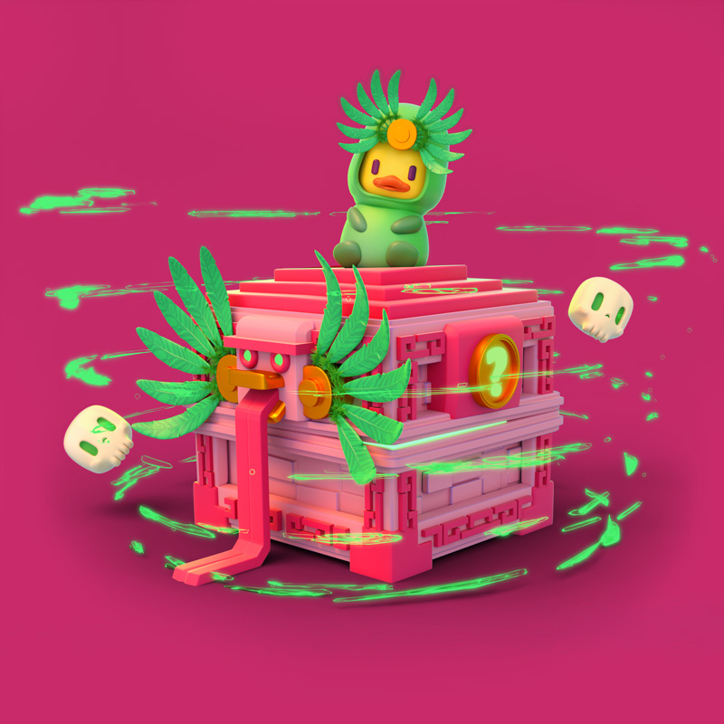Diseño de mascota Pato de Goma para plataforma digital. Diseño de personajes, personaje 23