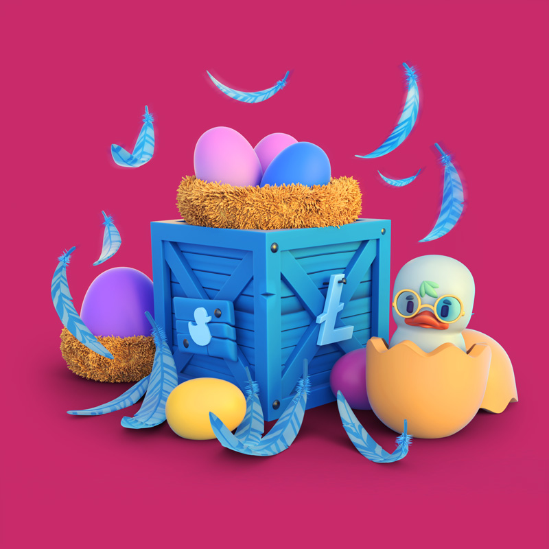 Diseño de mascota Pato de Goma para plataforma digital. Diseño de personajes, personaje 4