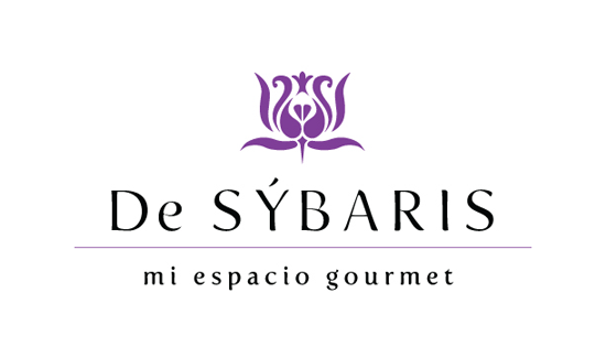 Branding, Identidad corporativa, diseño logotipo De Sýbaris mi espacio gourmet, versión sobre fondo blanco, diseño de imagen corporativa De Sýbaris mi espacio gourmet,
