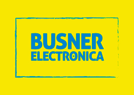 Trabajo de identidad corporativa consistente en la creación del logotipo de Busner Electrónica