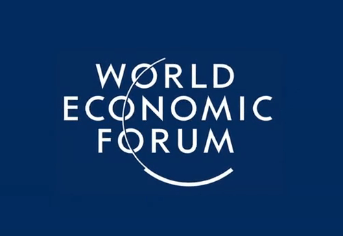 Logo del encuentro anual del Foro Económico Mundial (WEF) en Davos