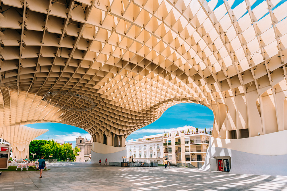 Proyecto de diseño paramétrico Jürgen Mayer Metropol Parasol en Sevilla, 2