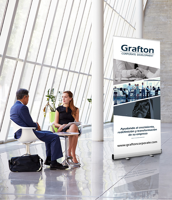 Diseño gráfico imagen corporativa consultoría Grafton Corporate Development