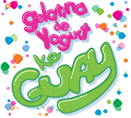 Diseño del logotipo y la etiqueta de la marca mexicana Gelatina de Yogurt Ke Guay