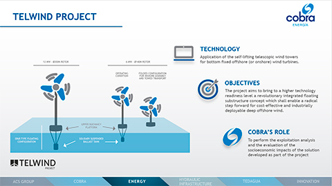 Diseño de diapositiva 8 de la presentación corporativa realizada en PowerPoint para la empresa Cobra
