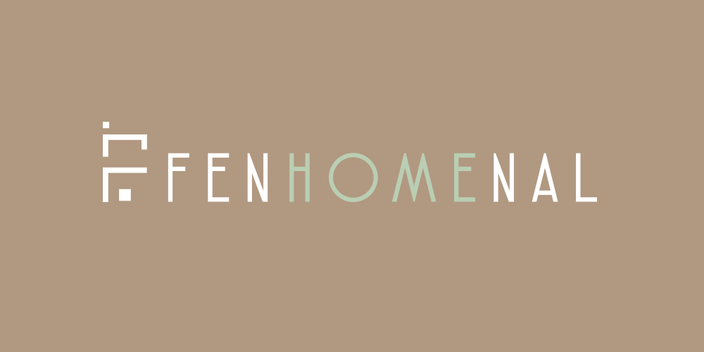 Branding, imagen corporativa, Identidad corporativa, diseño del logotipo Fenhomenal, versión sobre fondo marrón