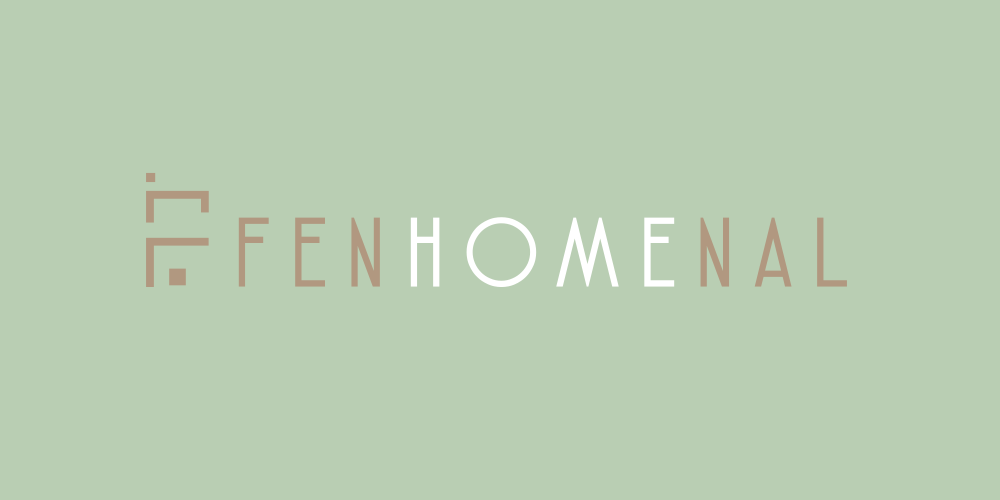 Branding, imagen corporativa, Identidad corporativa, diseño del logotipo Fenhomenal, versión sobre fondo verde