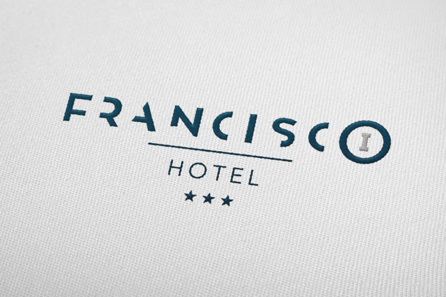 DiseÃ±o de imagen corporativa Hotel Francisco I, detalle mantel