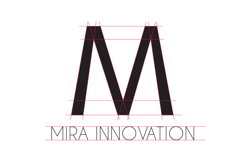 Ejemplo nº 1 de proyecto de desarrollo de imagen corporativa realizado para Mira Innovation en el estudio de diseño gráfico e identidad corporativa LN Creatividad y Tecnología, branding imagen nº 1