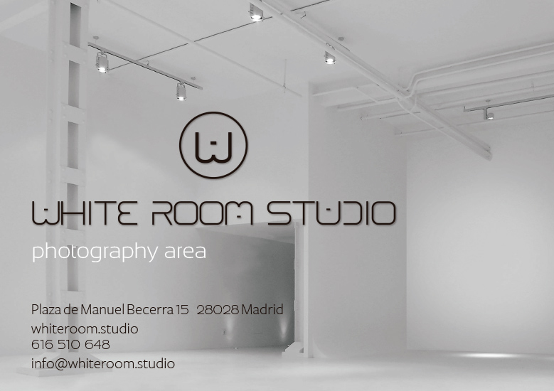 Proyecto de identidad corporativa White Room Studio, desarrollo de imagen corporativa, diseño de flyer