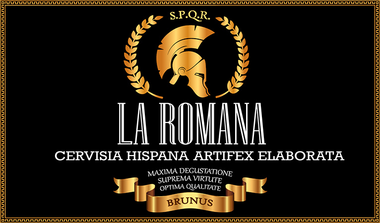 diseño de logotipo y branding de marca de cerveza La Romana