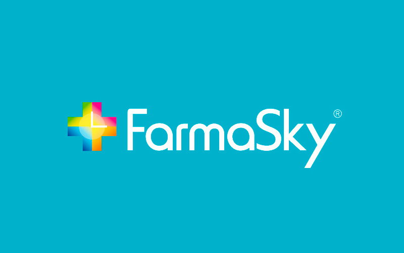 Logotipo de FarmaSky creado en nuestro estudio de diseño