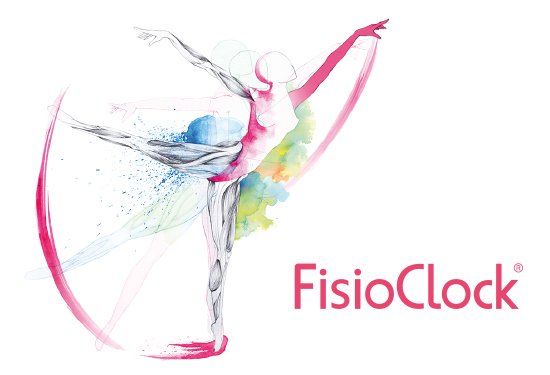 diseño del logotipo FisioClock realizado en nuestro estudio de diseño e identidad corporativa LN