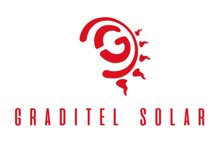 diseño del logotipo 'Graditel Solar', ejemplo de trabajo de branding realizado en el estudio de diseño gráfico LN Creatividad y Tecnología