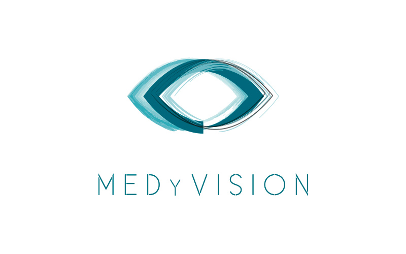 Diseño del logotipo creado en nuestro estudio LN para Medyvision