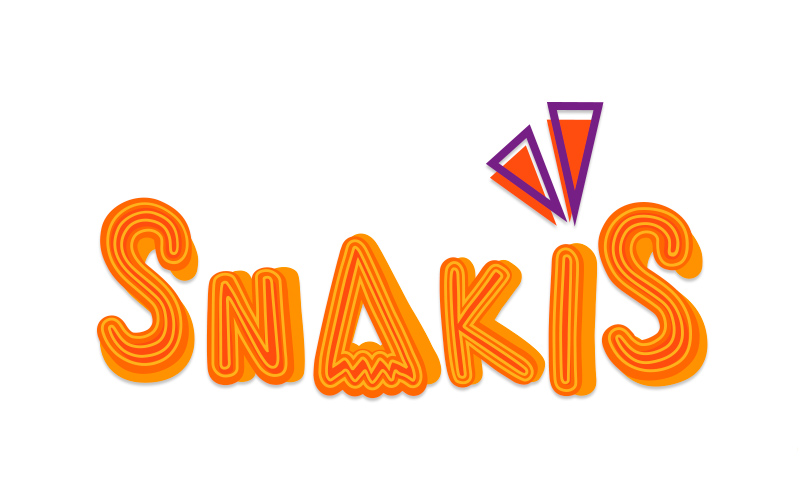 Trabajo de diseño de identidad corporativa, creación del logotipo de la marca Snakis, el naming ha sido creado también en nuestro estudio de diseño LN Creatividad y Tecnología