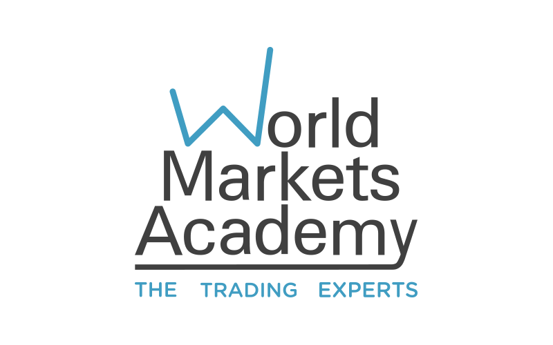 diseño del logotipo 'World Markets Academy', ejemplo de trabajo de branding realizado en el estudio de diseño gráfico LN Creatividad y Tecnología