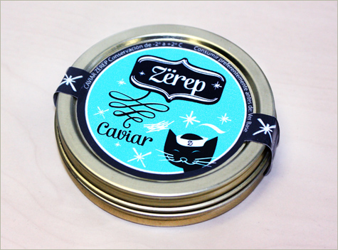 Diseño de packaging, diseño de lata de Caviar Zërep