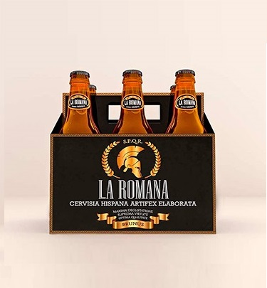 Proyecto de imagen corporativa Cerveza La Romana diseño de caja de cervezas, perspectiva