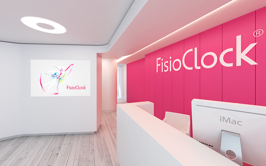 Nueva imagen en 3D del proyecto de branding y desarrollo de imagen corporativa realizado para FisioClock en el estudio de diseño gráfico e identidad corporativa LN Creatividad y Tecnología