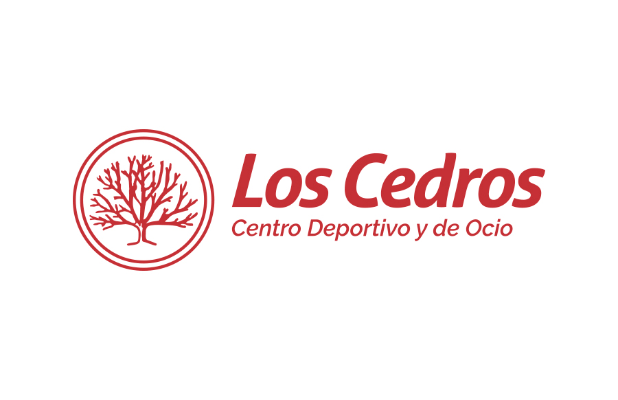 Proyecto de imagen corporativa Los Cedros, diseño de logotipo, versión 3 identidad visual horizontal colores en positivo.