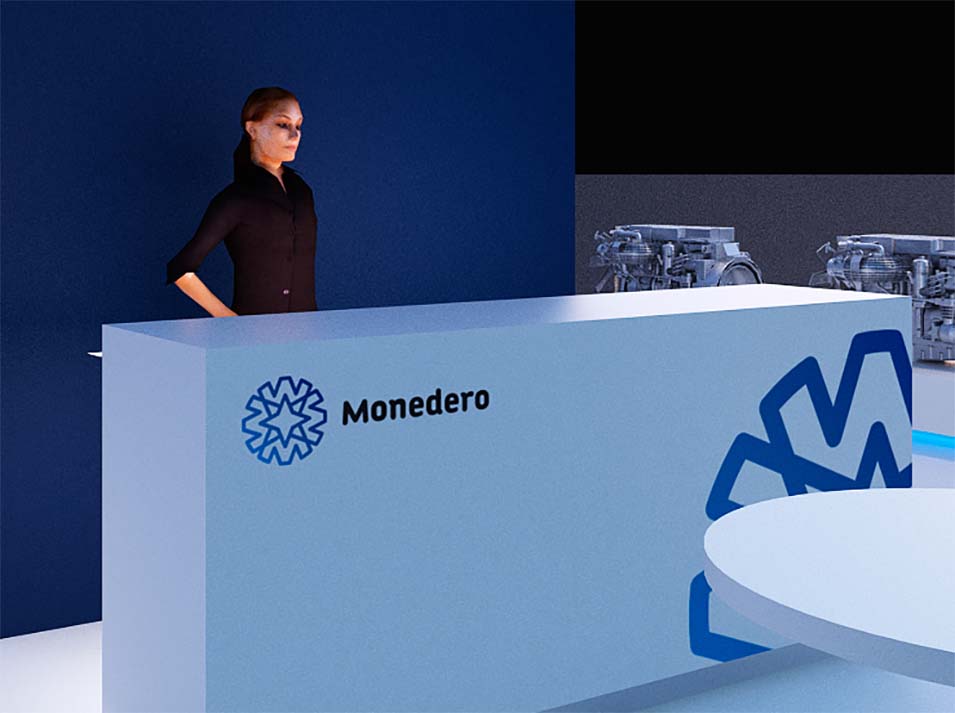 Desarrollo de imagen corporativa, diseño de stand corporativo Monedero, imagen 5